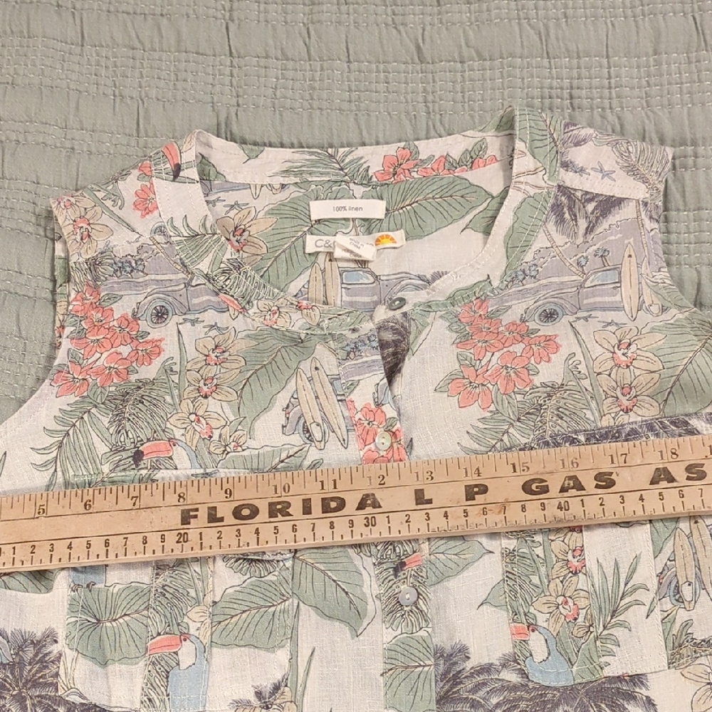 C&C California Tropical Print Dress - Green, Pink, Blue